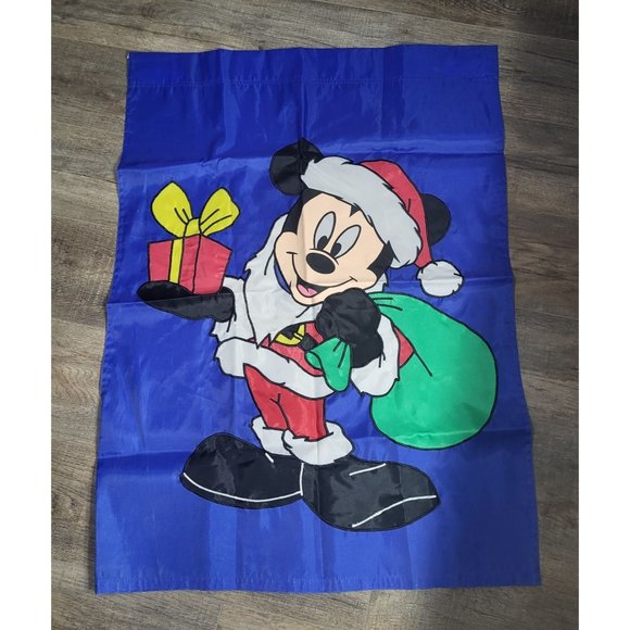 Mickey Unlimited Other - Mickey Unlimited Christmas Holiday Santa Mickey Indoor Outdoor Decorative Flag